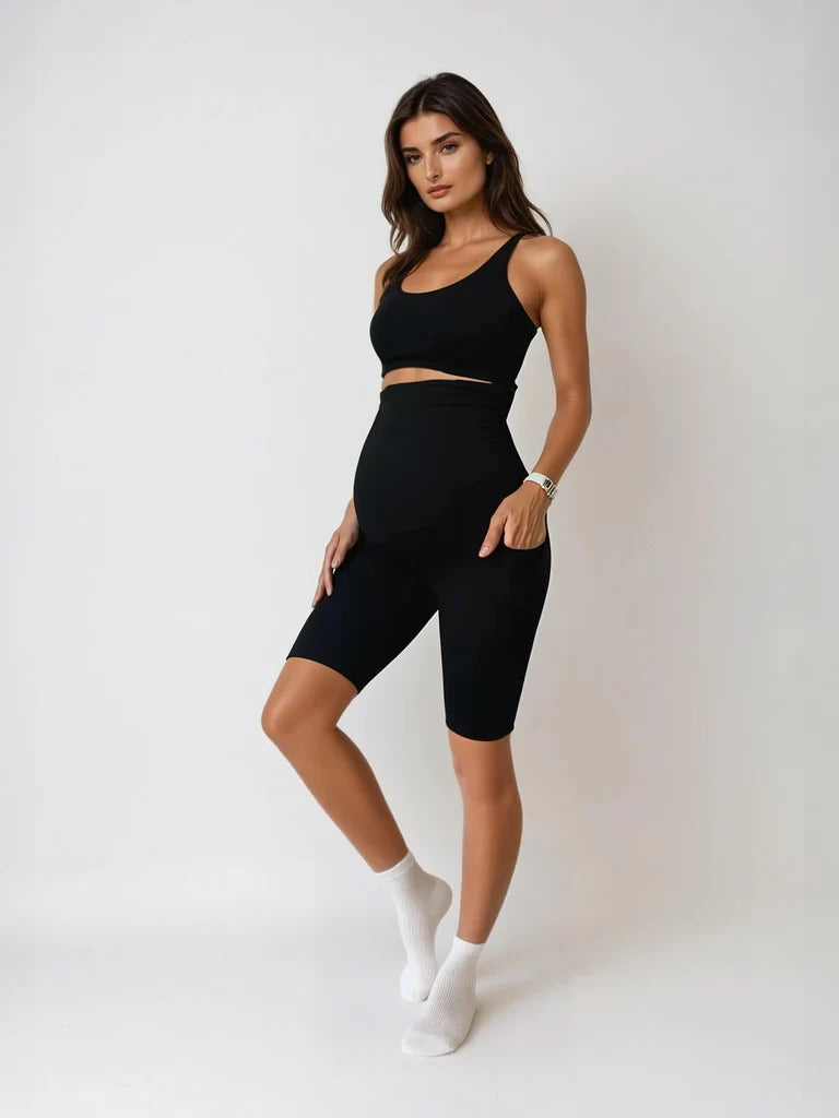 BellyHug™ – טייץ הריון קצר תומך